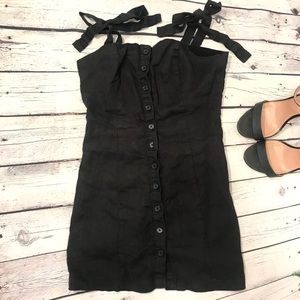 Black Button Front Shirt Dress
